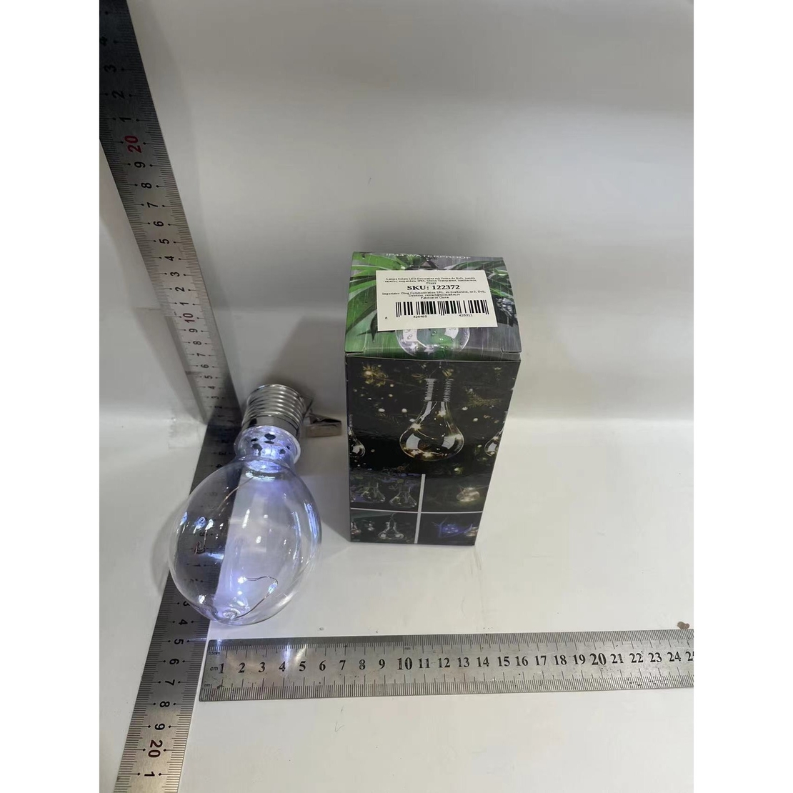 Lampa Solara LED Decorativa sub forma de Bulb, pentru exterior, suspendata, IP65, Ultron Transparent, lumina rece, Flippy