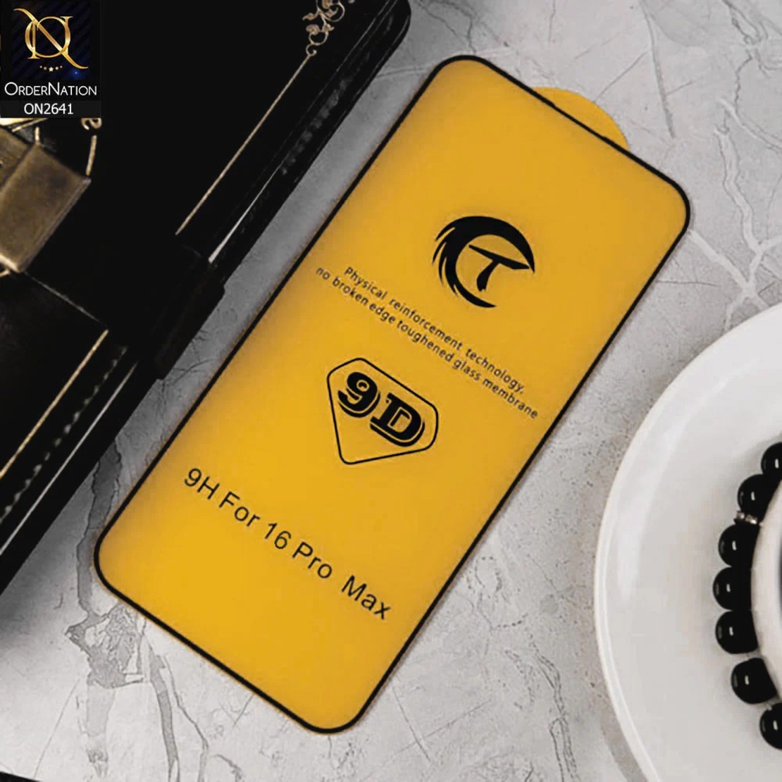 Folie Sticla Securizata, Flippy, Compatibila cu Apple iPhone 16 Pro Max, Full Cover 9D, HD, Margini Negre, Transparenta