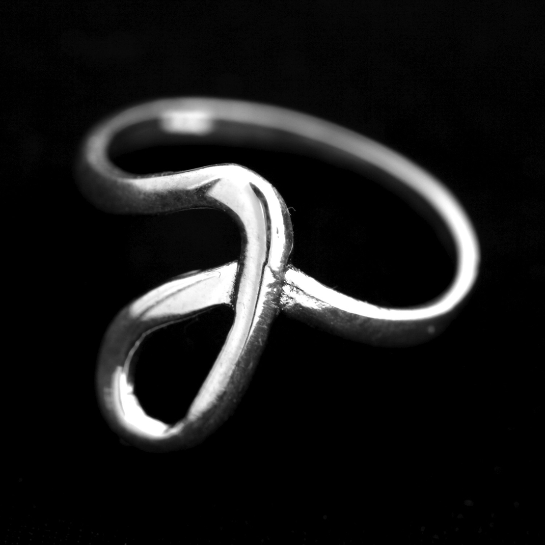 Inel din Argint 925 cu model de forma literei L, marimea 49