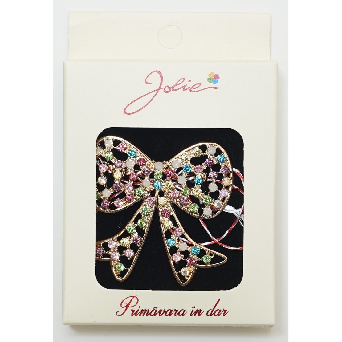 Martisor Brosa Medie, Multicolora, Dimensiune Brosa Aprox 5 cm, Material Metal, Model 3
