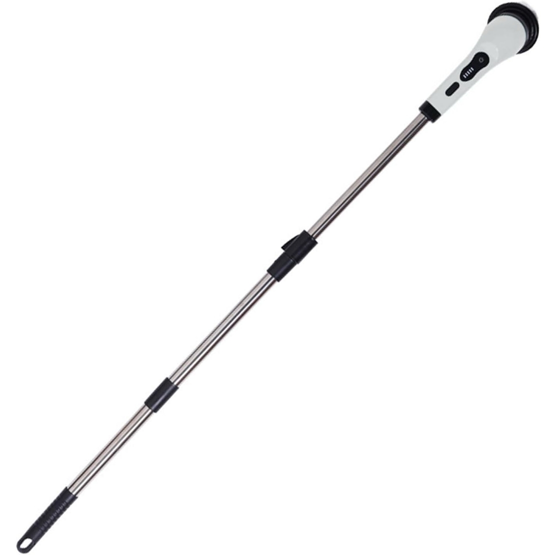 Perie Electrica de Curatare, Flippy, pentru Gresie, Baie, Bucatarie, 25x20x9.5 cm, cu 6 Capete, Maner Extensibil Detasabil 84-127cm, Incarcare USB-Type C, Rotire 360 de Grade, 3000 mAh, Culoare: Alb