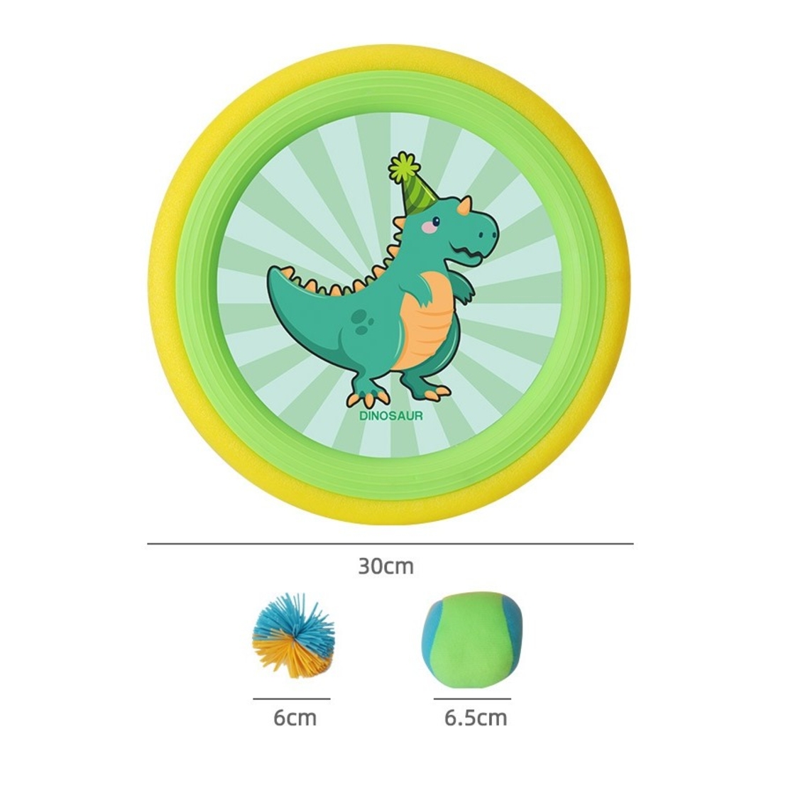 Set Interactiv Frisbee, Fippy, pentru Copii, 2 Palete Elastice, Diametru 30 cm, 4 Mingi, + 3 Ani, Design Animat, Multicolor