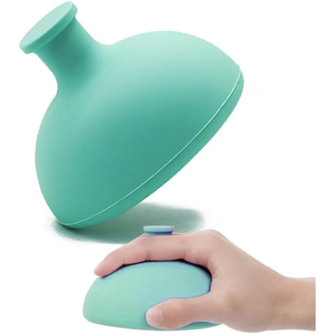 Dispozitiv Terapeutic Sputa, Flippy, Cupa pentru Terapie Toracica, Dispozitiv de Eructare, pentru Sugari si Copii, 7.5 x 6 cm, din Silicon, Verde