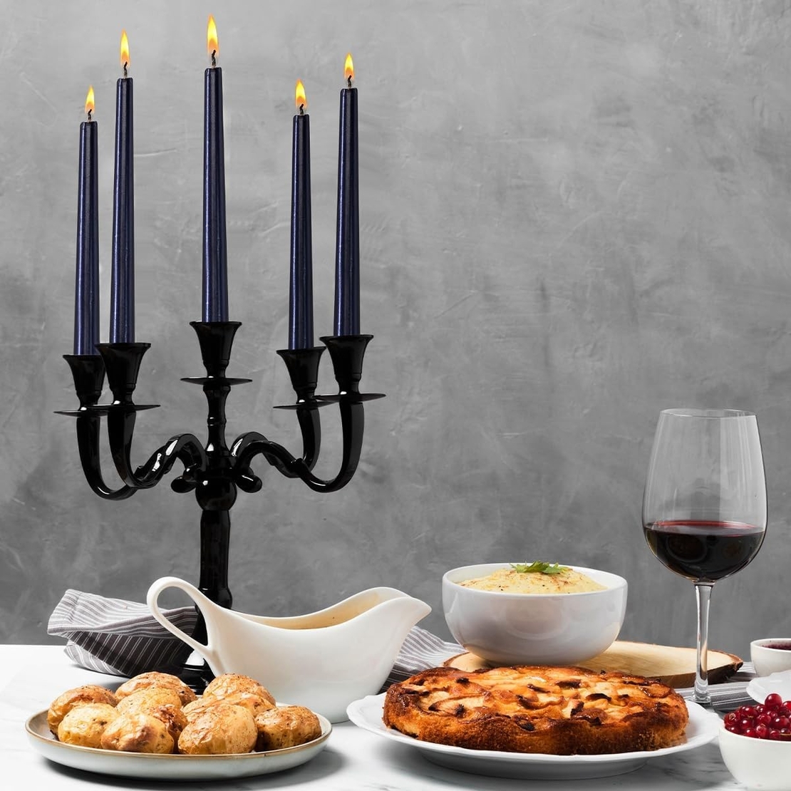Lumanare Decorativa, Flippy, pentru Masa, 25 cm, din Parafina, fara Fum, Ardere 7.5h, Negru