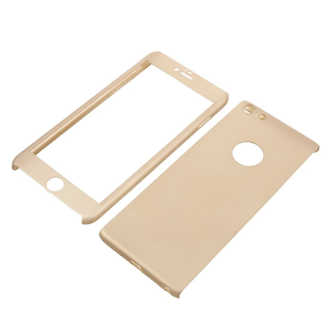 Husa Apple iPhone 6 Plus/6S Plus Full Cover 360 Auriu + Folie de protectie