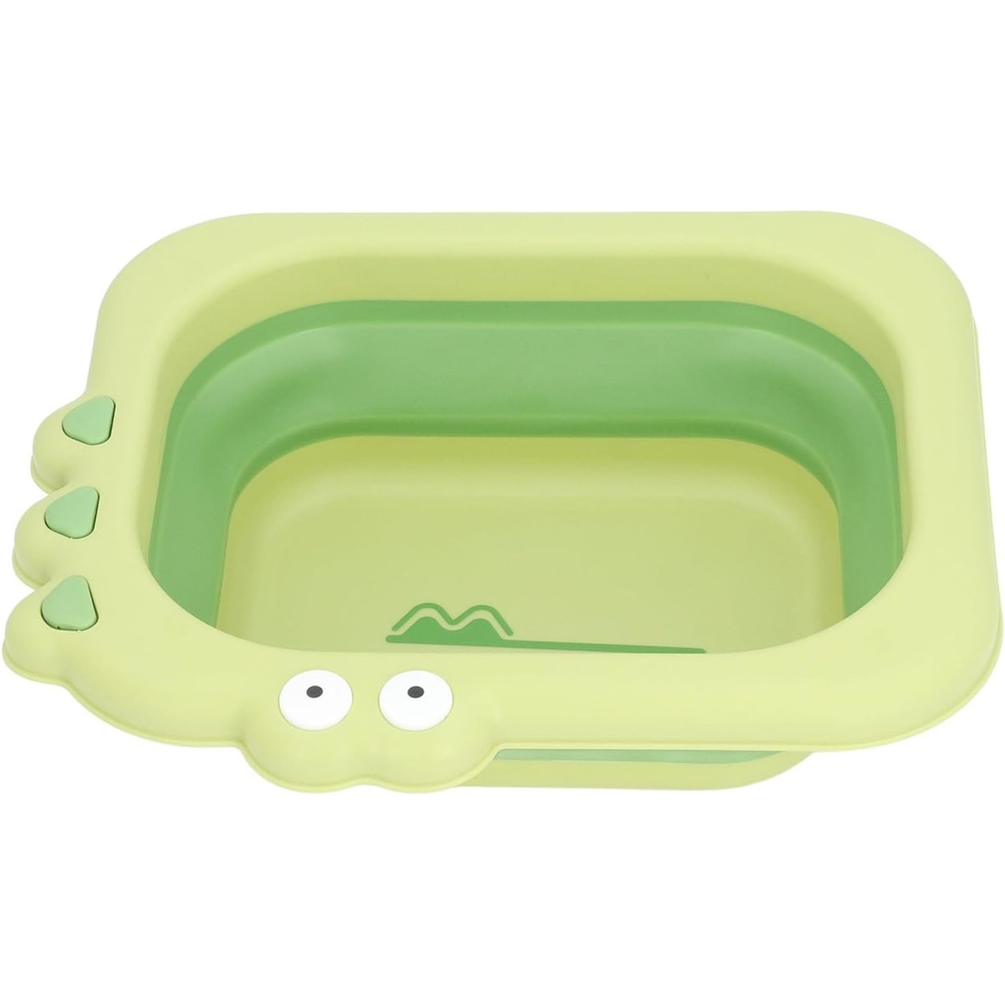 Lavoar Pliabil, Flippy, pentru Copii, din PP/TPE, Portabil, Model Crocodil, 30x24.5x9 cm, Verde
