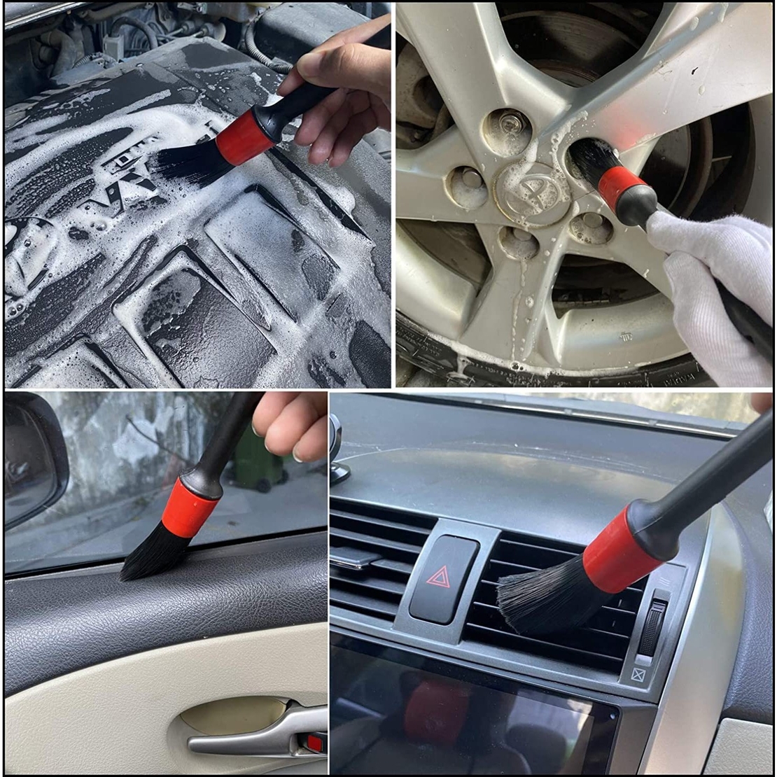 Set 26 Accesorii pentru Curatare Auto, Flippy, din PP si Microfibra, Interior/Exterior, 30.5 x 27.5 x 16 cm, Galben/Negru