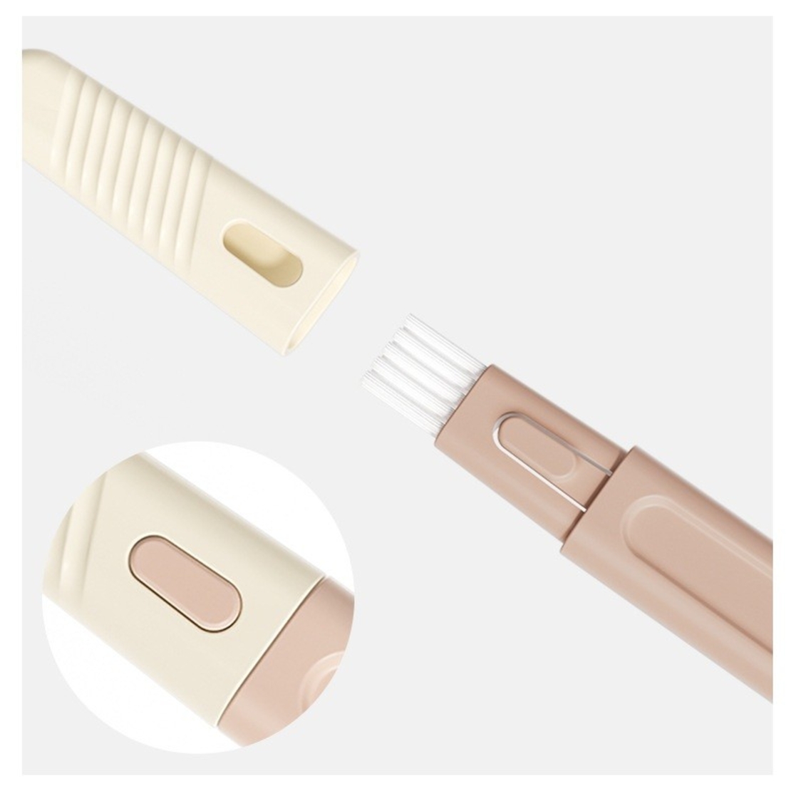 Set 7 Piese de Spalat/Uscat Biberoane, Flippy, Portabil, Peri de Silicon, pentru Tetine, Suzete, Biberoane, Paie, Cutie Inclusa, 20 x 9.5 cm, Roz