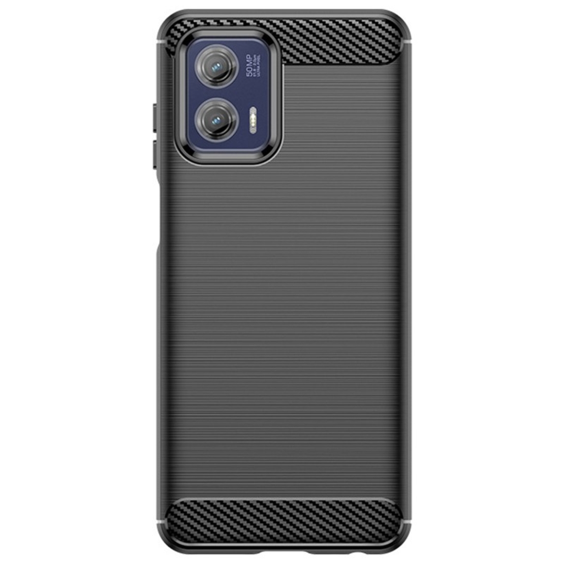 Husa de Protectie pentru Motorola Moto G13 / G23, Flippy, Protectie 360, din TPU cu element de Carbon, Anti Alunecare, 1.8 mm, Negru