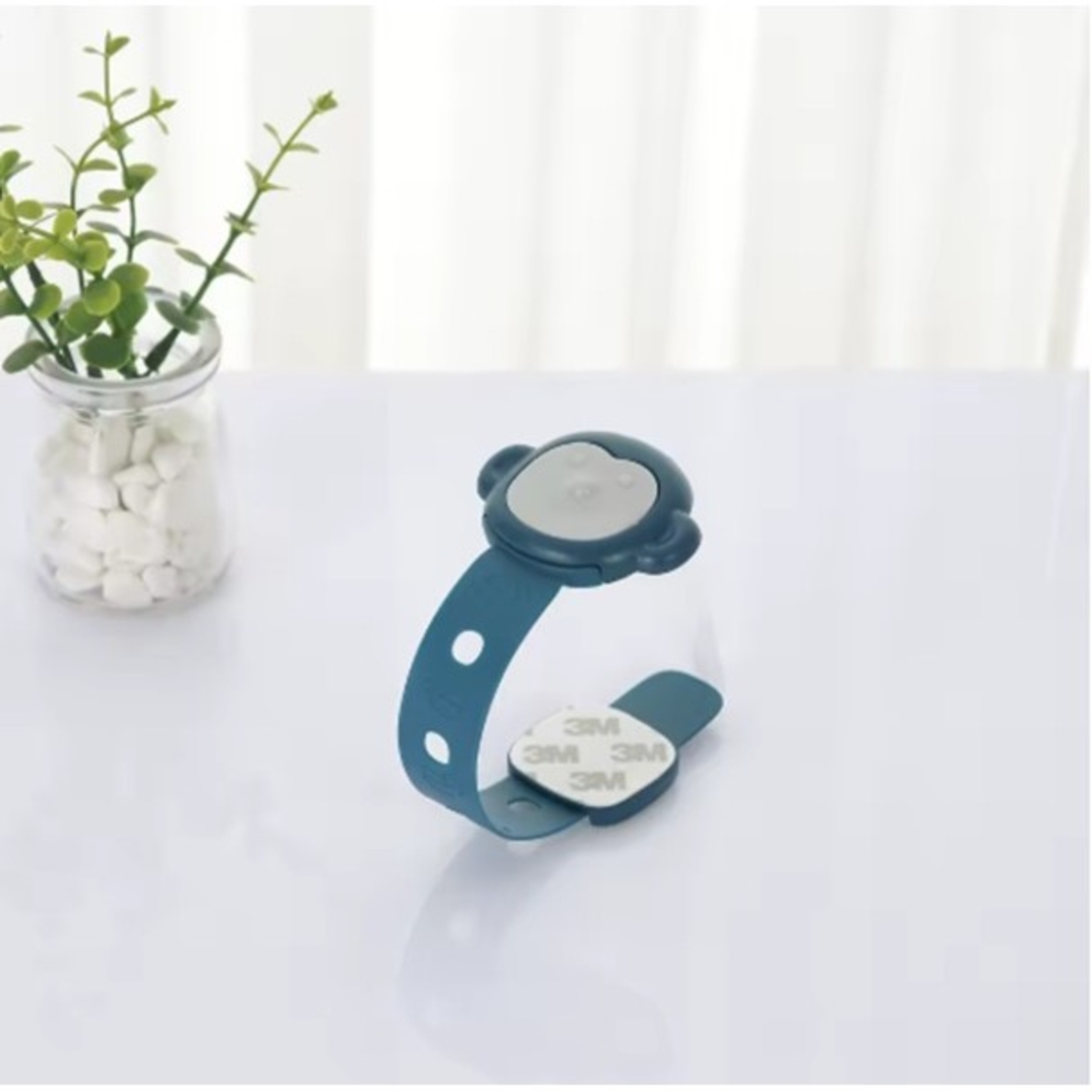 Siguranta pentru Usi Copii, Flippy, Sistem de Blocare Sertare, Dulap, Frigider, Adeziv, cu Sistem de Inchidere Dublu, Model Maimutica, Albastru