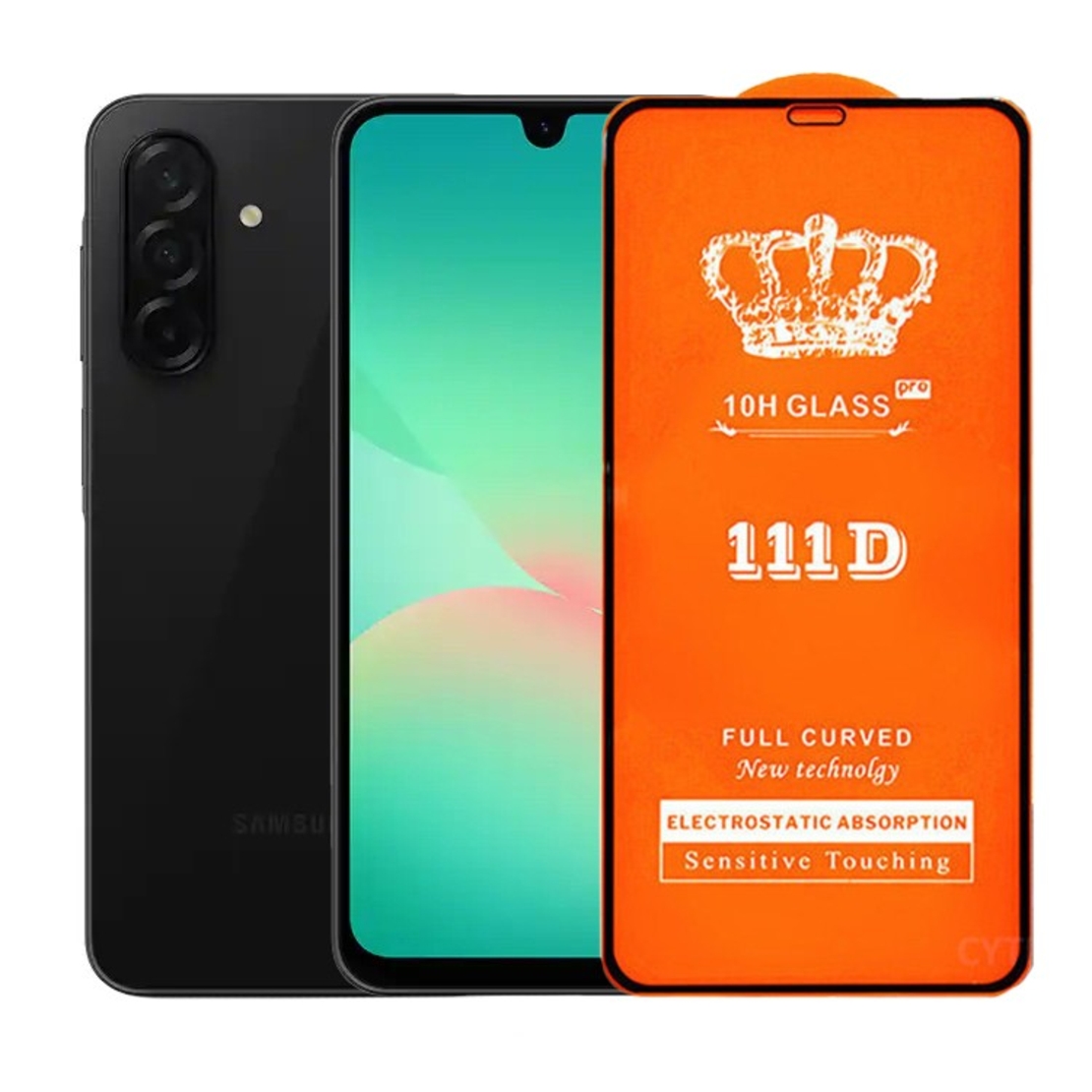 Folie Securizata pentru Samsung A26, Flippy, Sticla de Protectie Compatibila cu Samsung A26, Full Cover 111D, 10H GLASS, Margini Negre, Transparenta