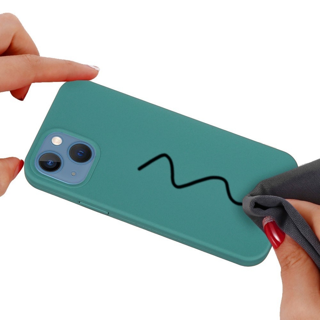 Husa protectie Flippy compatibila cu Huawei P Smart 2020 Liquid Silicone Case Verde