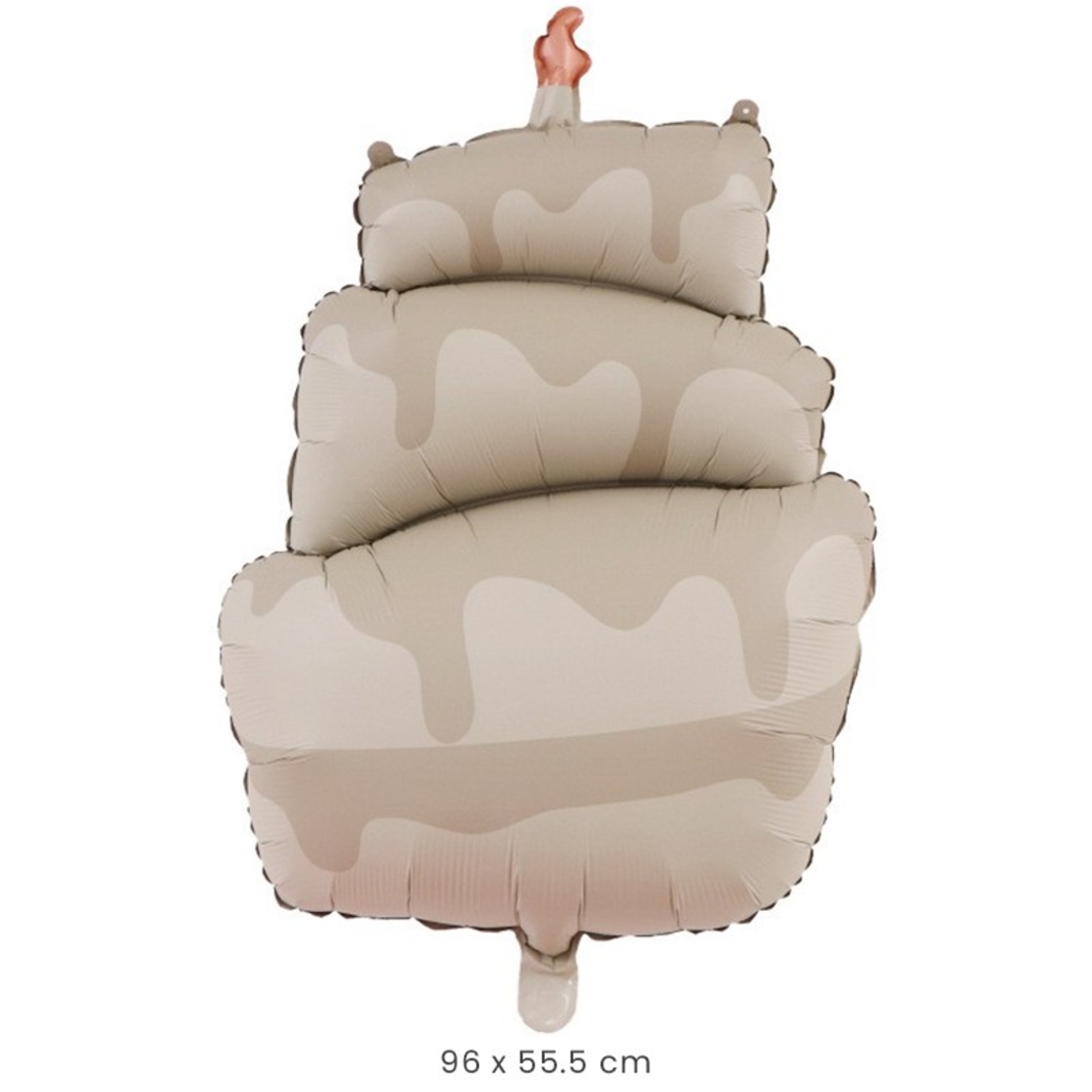 Balon din Folie Metalizata, Flippy, Figurina Animata, Model Tort, 96 x 55.5 cm, Ambalaj Individual, Pai Inclus, Umflare cu Aer sau Heliu, Maro
