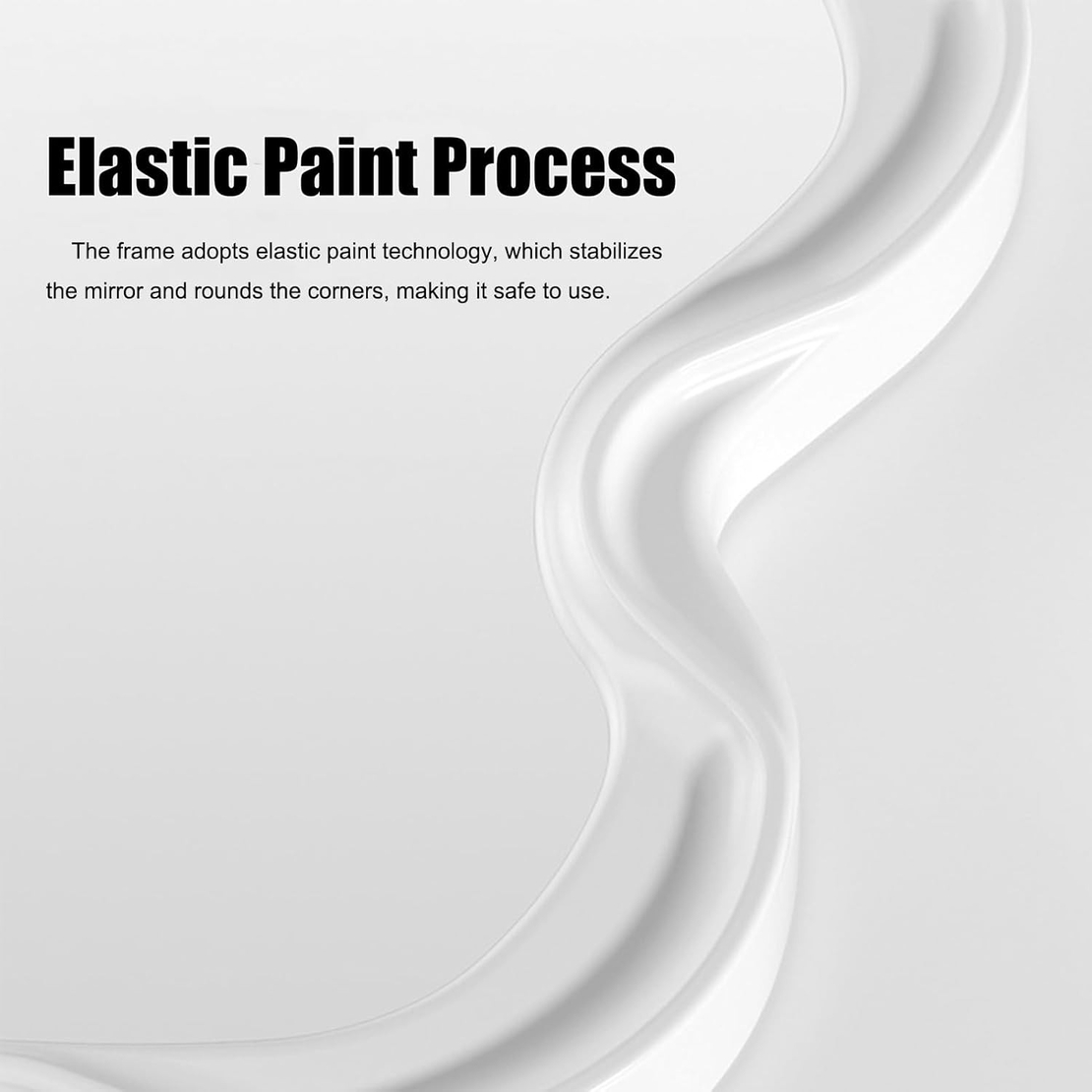 Oglinda de Perete, Flippy, Decorativa, pentru Baie, Dormitor, Sufragerie, Model Minimalist in Forma de Nor, 41x26 cm, Alb