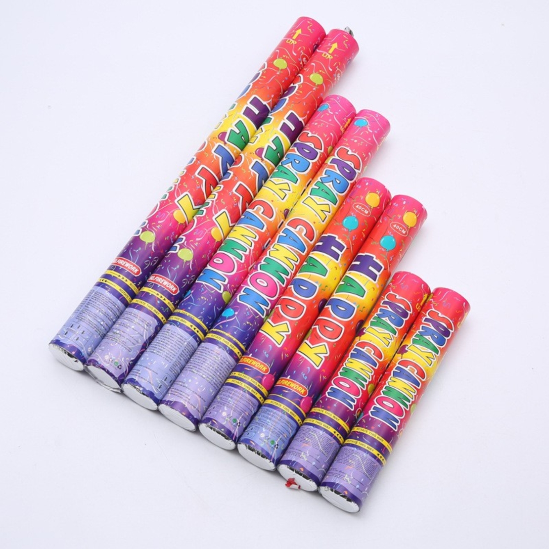 Tub de Confetti, Flippy, Clasic, 40x5 cm, Confetii Asortate din Plastic, Eliberare prin Rasucire, Multicolor