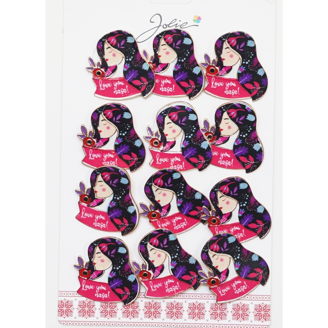 Set 12 Brose Martisor Primavara Mesaj Love You Nasa