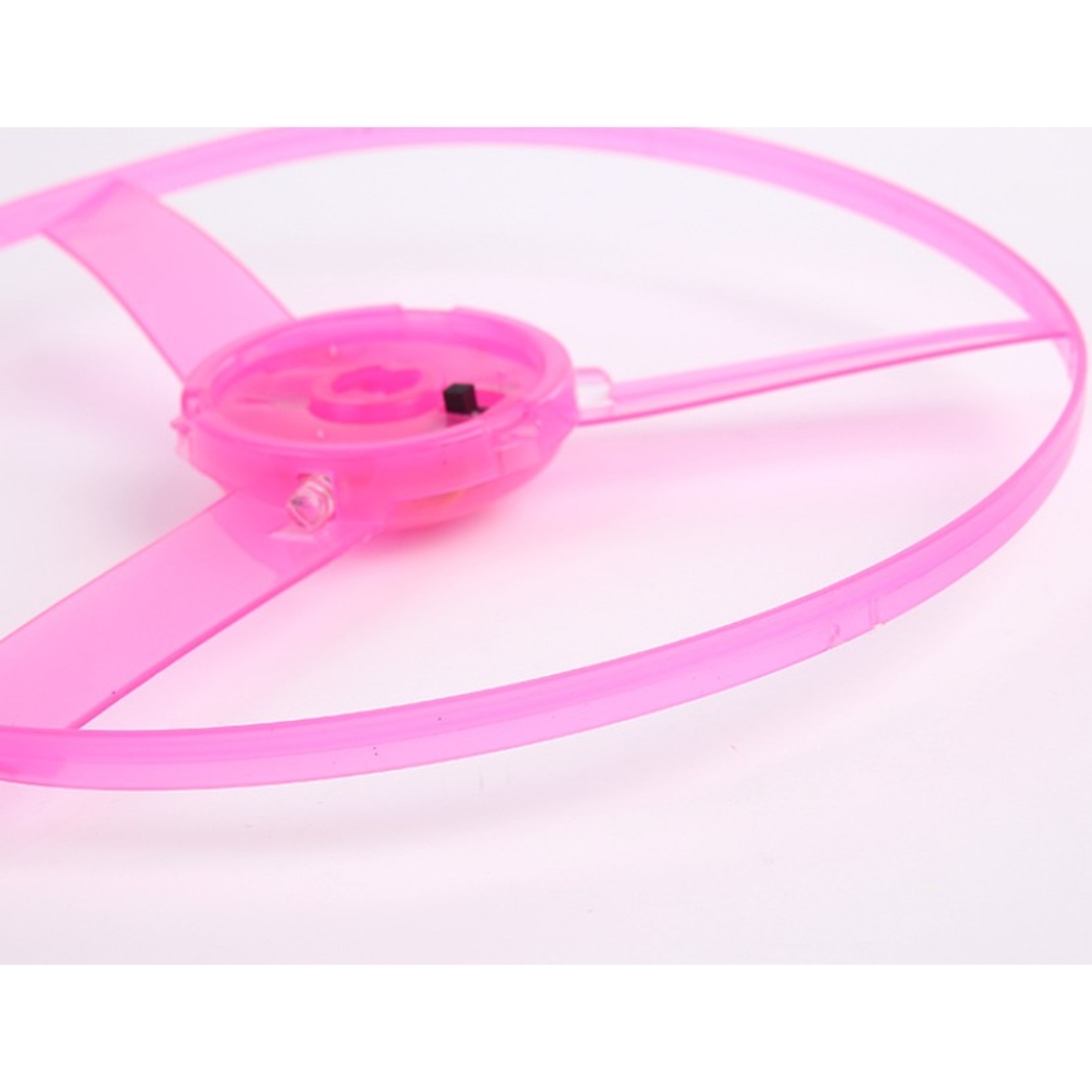 Jucarie Disc Zburator, Distractiv pentru Copii, Flippy, Aruncator Manual din Plastic, cu Lumini, Roz