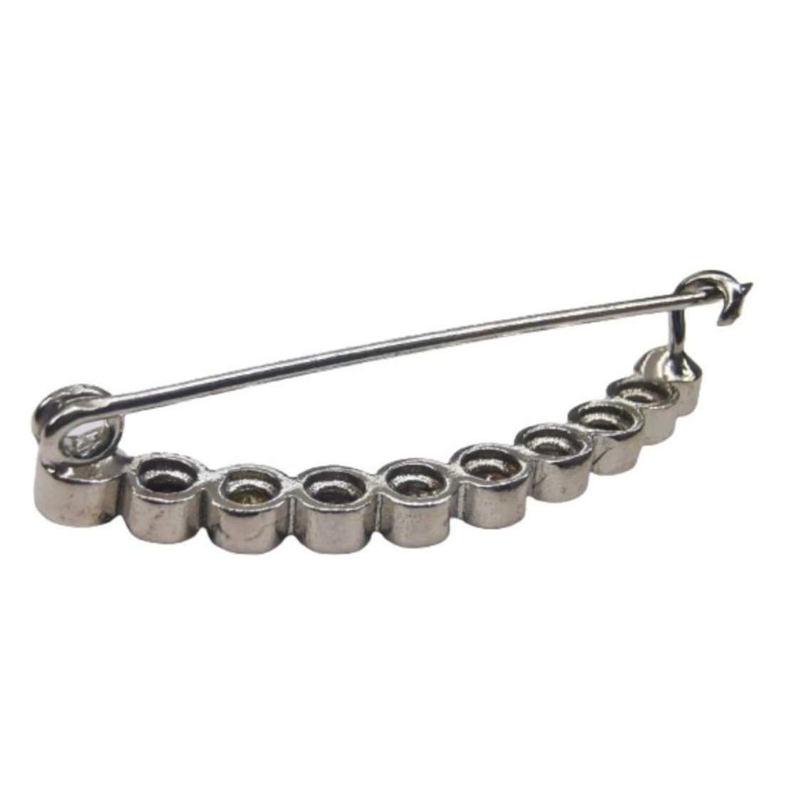 Brosa din Argint 925 Semicerc Pietre Colorate Rotunde