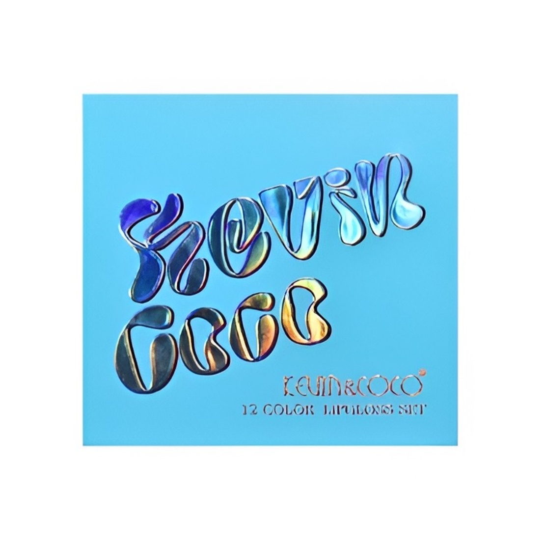 Set Rujuri de Buze, KEVIN & COCO, 12 Culori, 17x14.8x2.9 cm, Diferite Nuante, LipGloss, Albastru