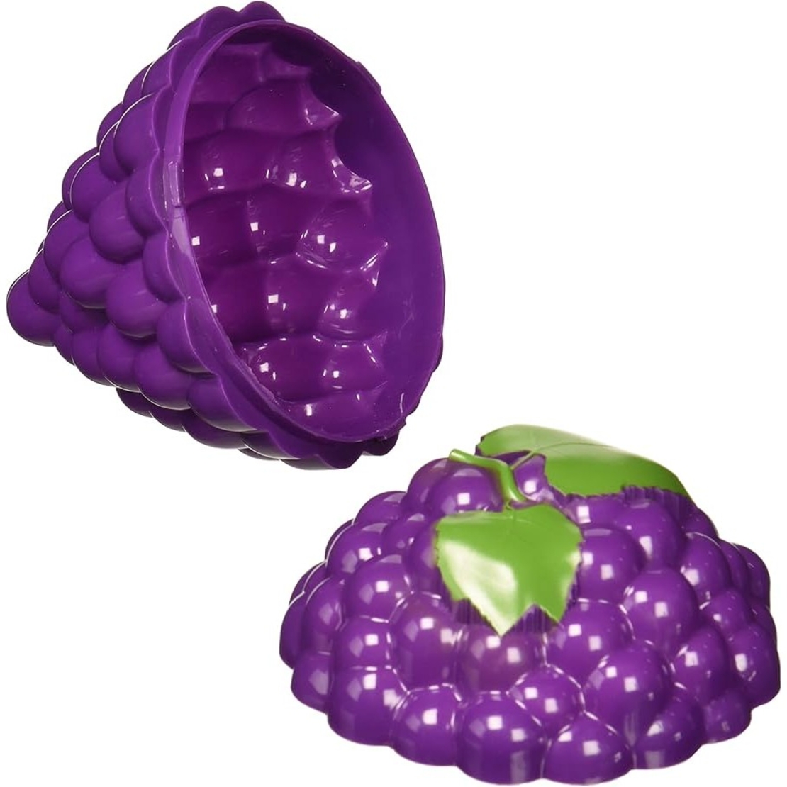 Cutie de depozitare si pastrare a alimentelor, Plastic, Flippy, Model Strugure, 10x10x13.5 cm, Mov