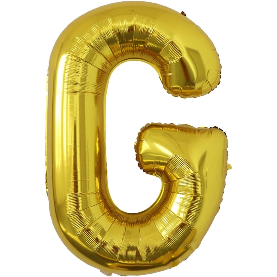 Balon Folie Metalizata Litera G, Flippy, 80 cm, Umflati cu Heliu sau Aer, Ambalaj Individual, Pai inclus, Auriu