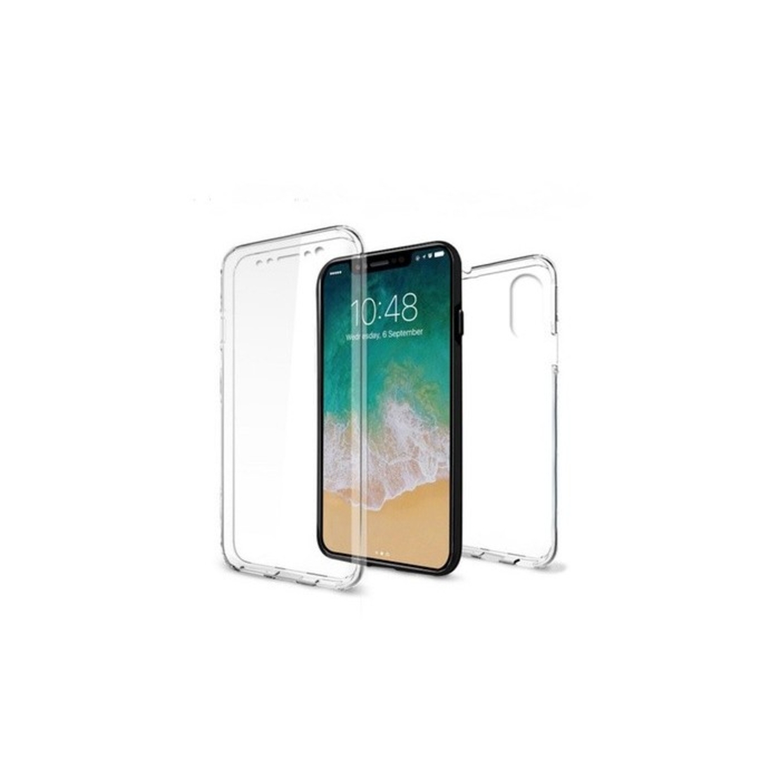 Husa de protectie Flippy® pentru Apple iPhone X Full Tpu 360 V2 Transparent
