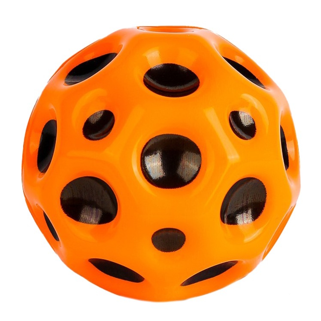 Minge Saltareata Hiperelastica, Flippy, Space Moon Ball foarte Elastica, Antistress pentru Copii, Diametru 66 mm, Portocaliu
