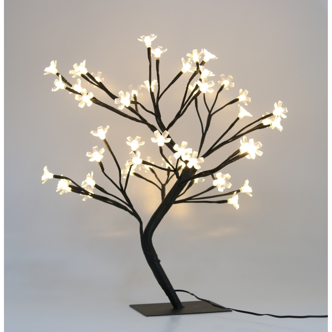 Decoratiune Luminoasa, Flippy, Crenguta, cu Baterii, 72 LED -uri, Flori, Alb Cald