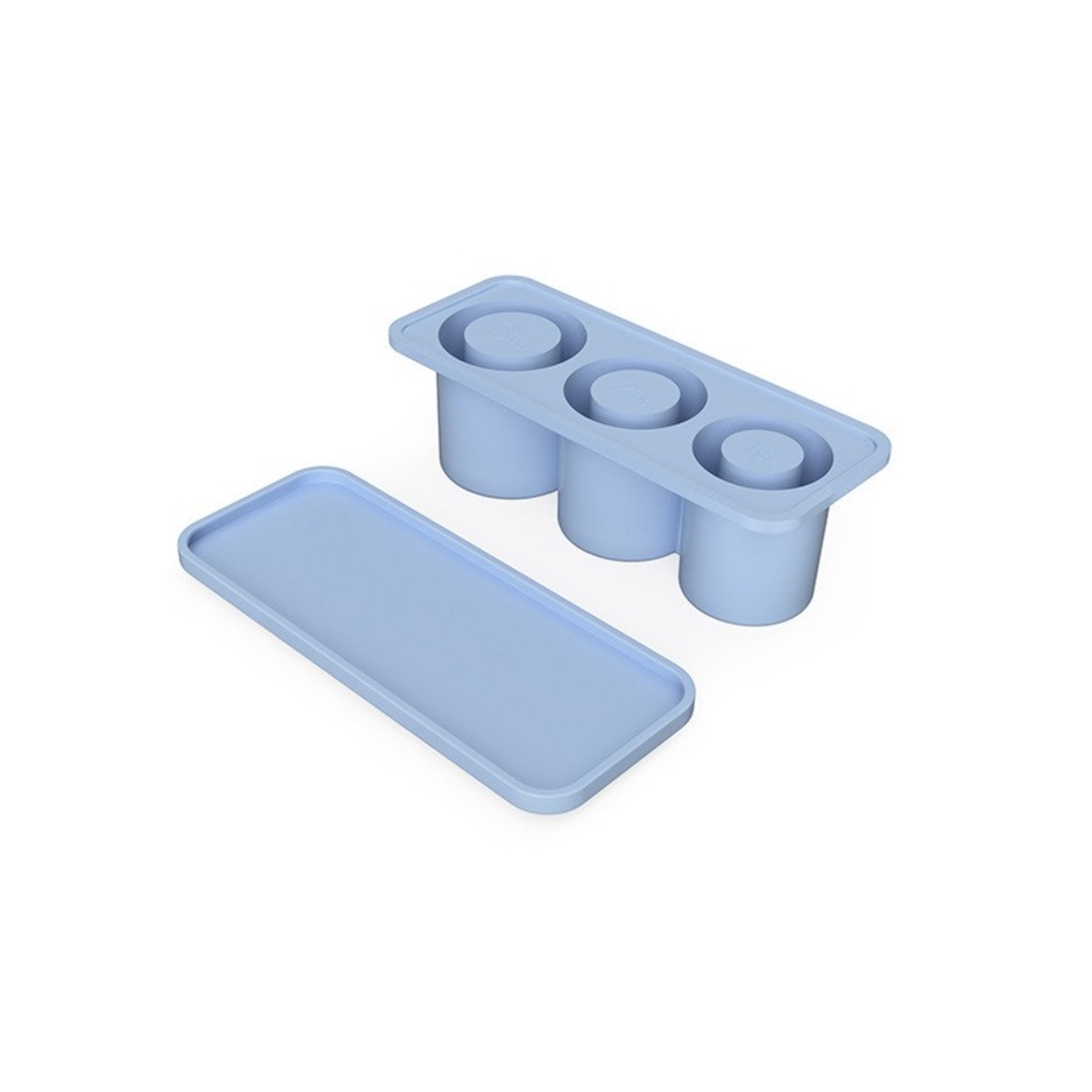Forma pentru Gheata, Flippy, din Silicon, cuburi de gheata, forme rotunde, inghetare rapida, 20.7 x 8.4 x 6.5 cm Albastru