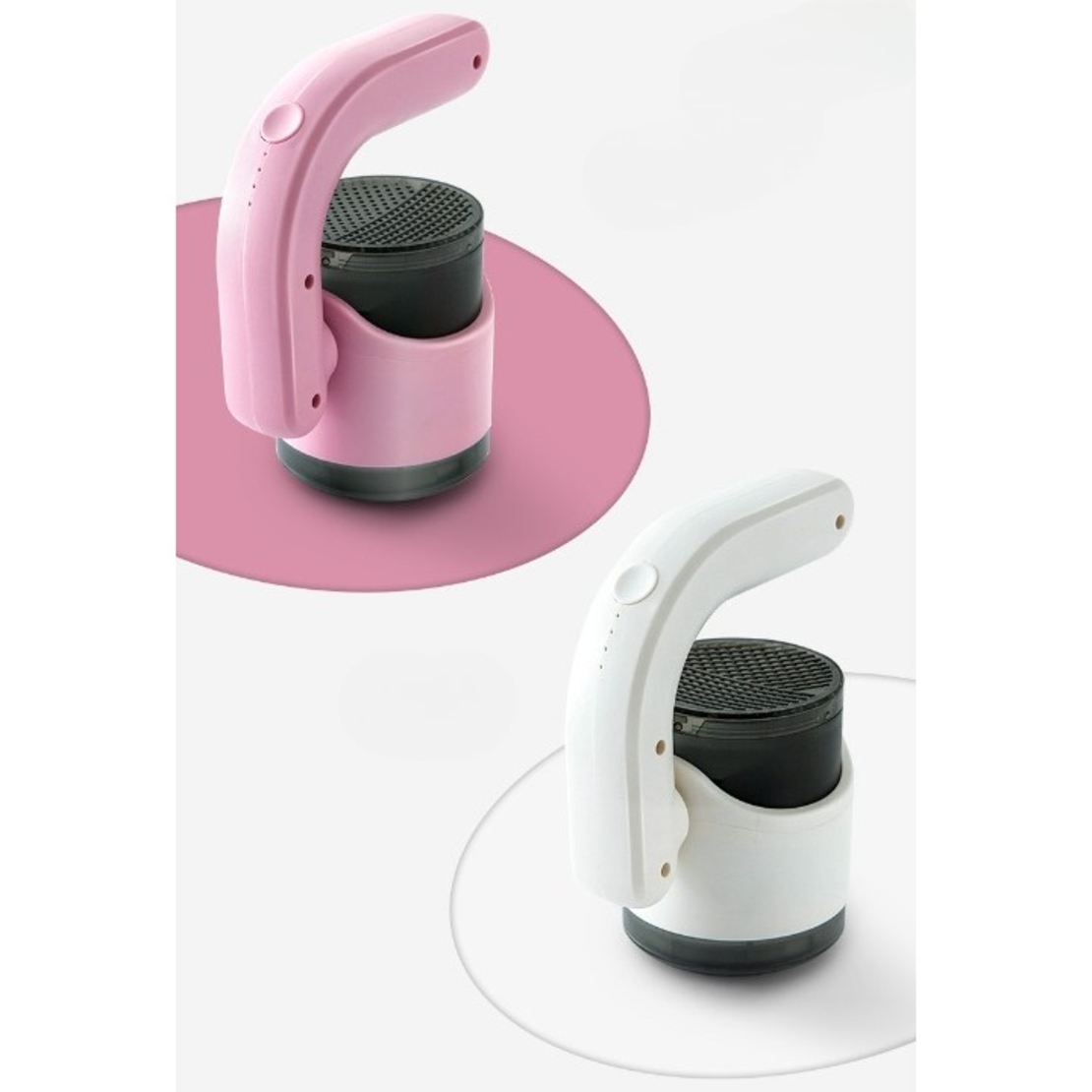 Aparat Pentru Curatat Scame, Par Si Praf, Flippy, cu LED, Pentru Diferite Tipuri De Material, Cu Lame Din Otel Inoxidabil, Compartiment de Depozitare, Maner Reglabil, 11x10.5x8.7 cm, Roz