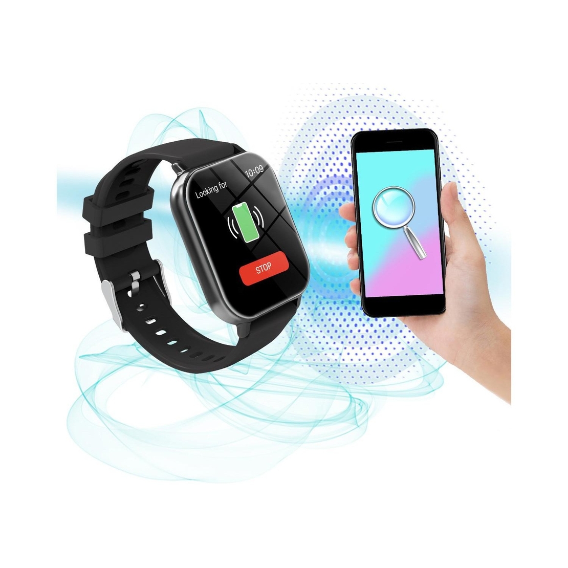 Ceas Smartwatch, Flippy, Editia H15, Apeluri Bluetooth, Afisaj 1.81 inch, Rezolutie 240 x 284, Puls, Siri, Baterie 180 mAh, Negru