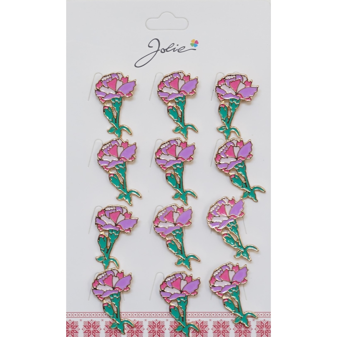 Set 12 Brose Martisor Garoafa Roz