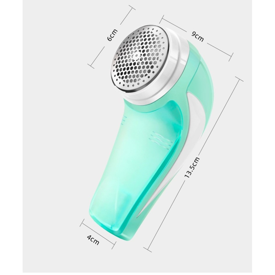 Aparat Pentru Curatat Scame, Par Si Praf, Flippy, Pentru Diferite Tipuri De Material, Cu Lame Din Otel Inoxidabil, Incarcare Prin USB Type-C, Cu Perie De Curatare si Cablu USB Incluse, 13.5x9 cm, Verde