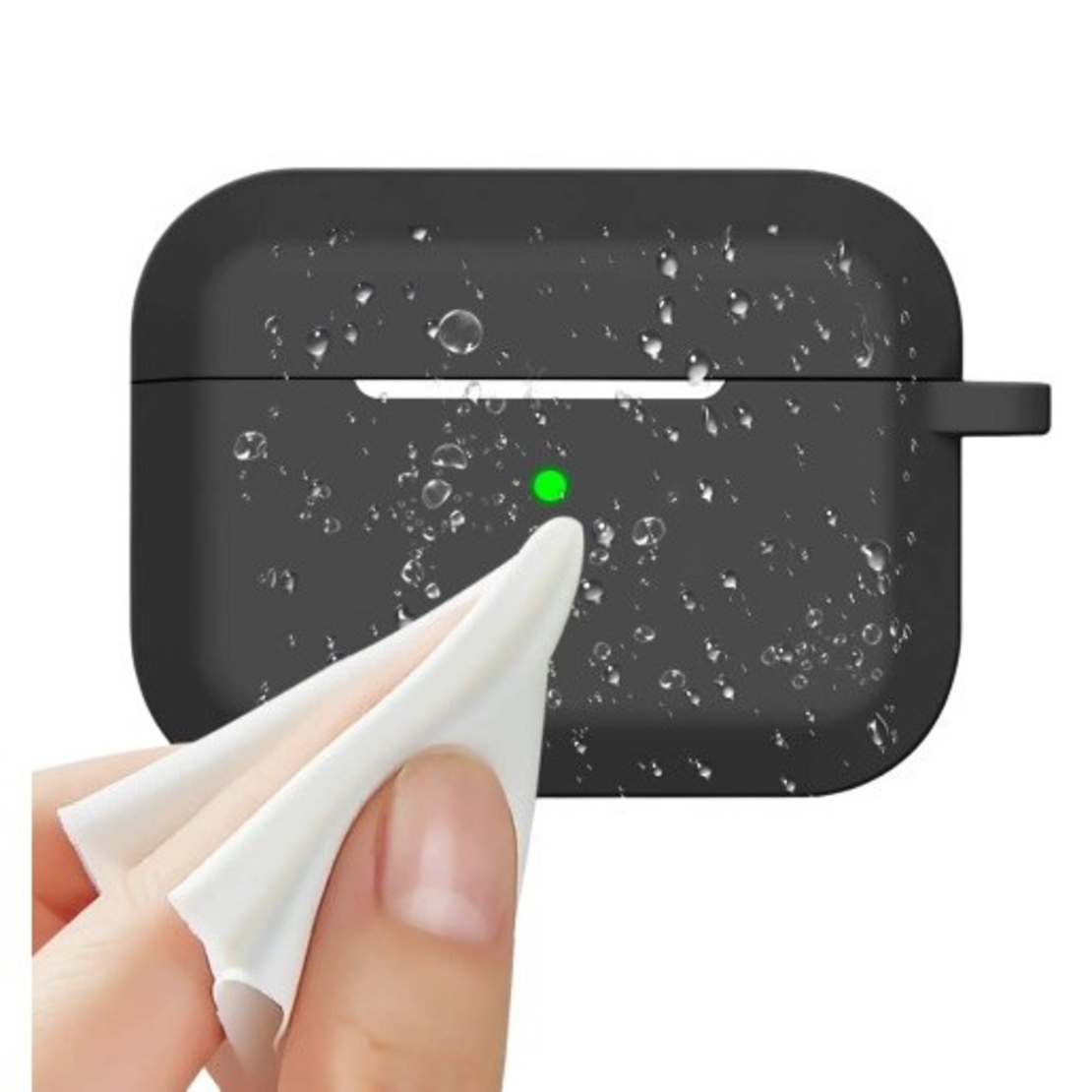 Husa AirPods Pro cu Inel Prindere Negru