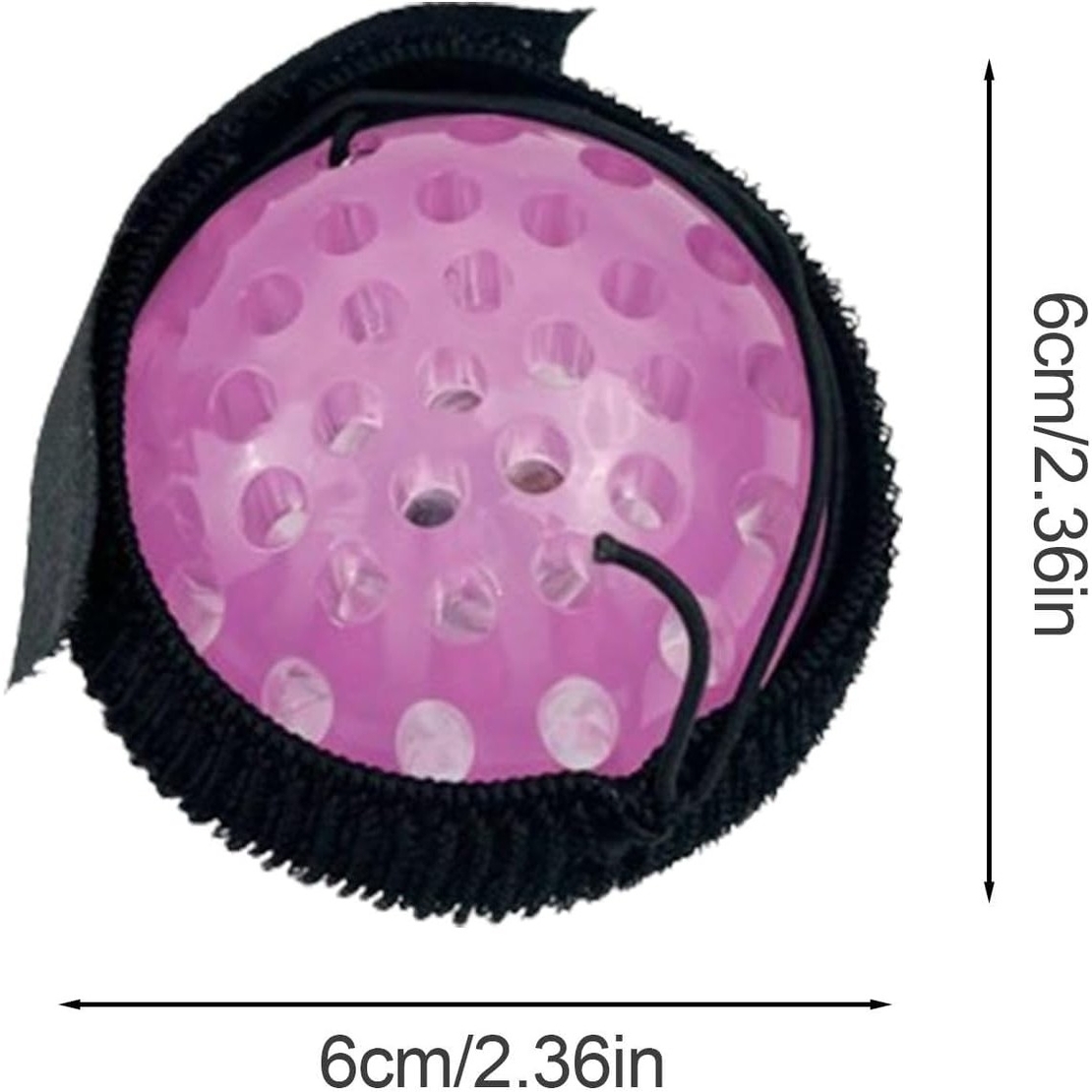 Jucarie Interactiva, Flippy, Minge Saltareata Crystal Ball, cu Banda Elastica, 6 cm, +7 Ani, din Plastic, Roz