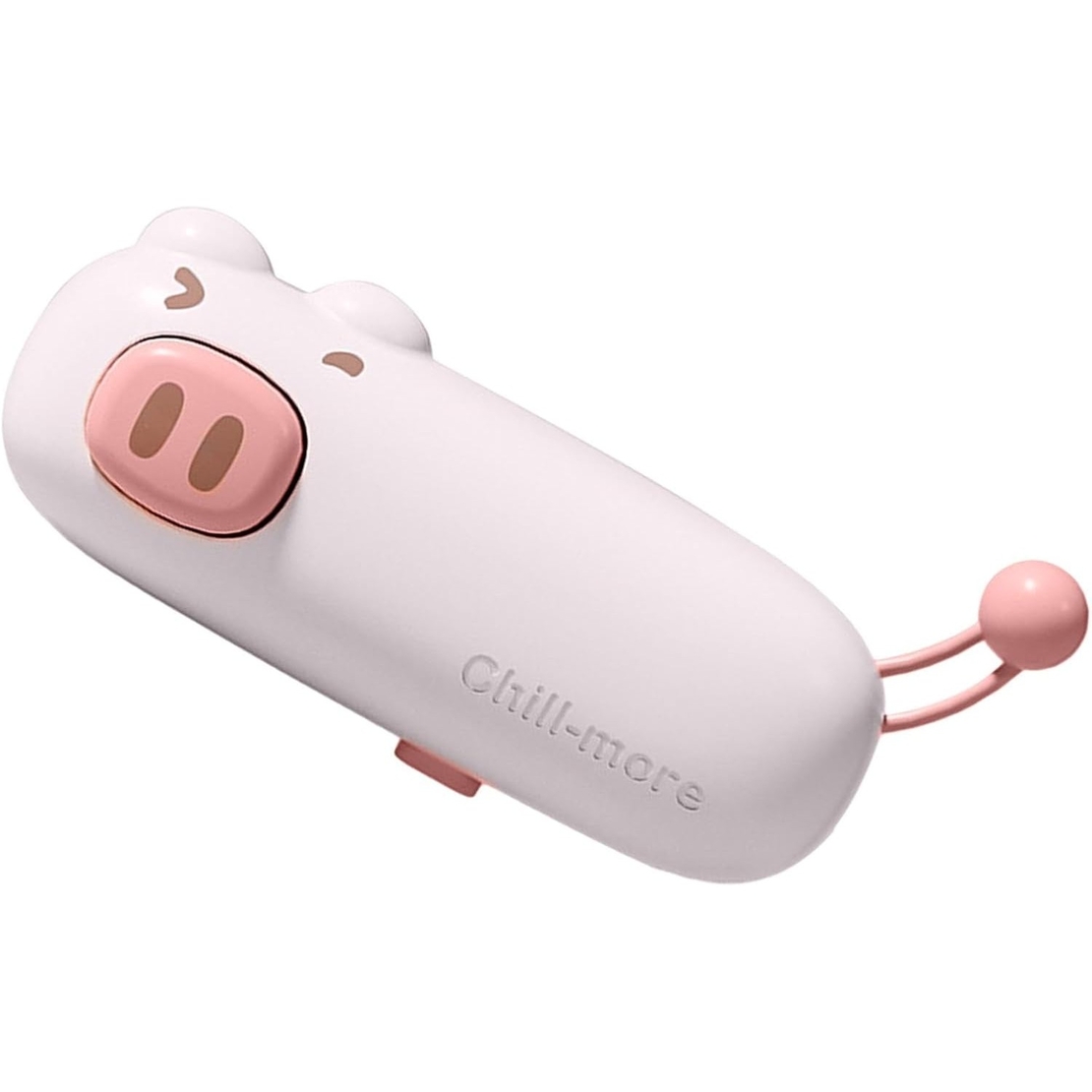 Aparat de Sigilat Ambalaje, Flippy, Incarcare USB Tip C, 400 mAh, 10.2 x 3.7 x 4.3 cm, Model Porc, Roz