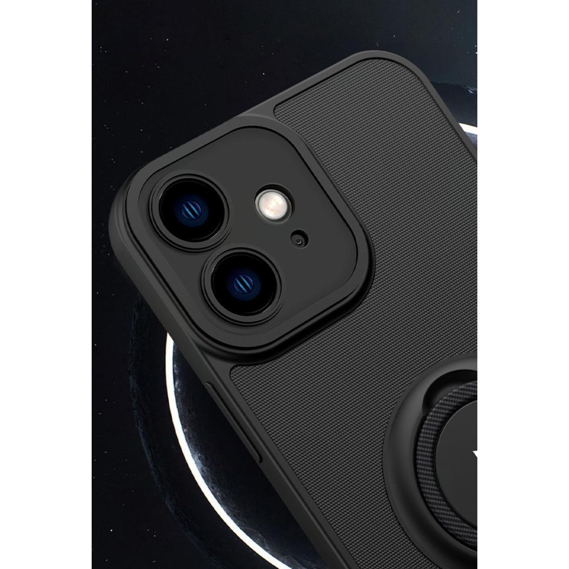 Husa Eagle Eye cu Stand pentru Motorola E30/E40, Negru, Suport Auto Magnetic, Protectie Antisoc, Flippy