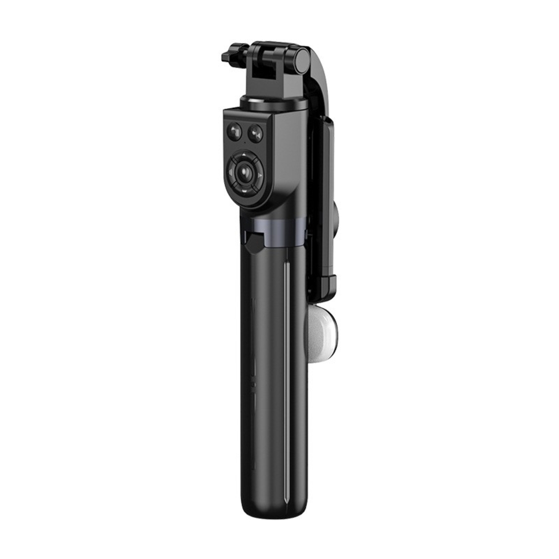 Trepied foto telescopic premium profesional Flippy Z14S , cadru multifunctional, telecomanda detasabila, pentru telefon/camera foto/gopro, functie selfie stick, ajustabil, pliabil, H33-140 cm, aluminiu, Negru