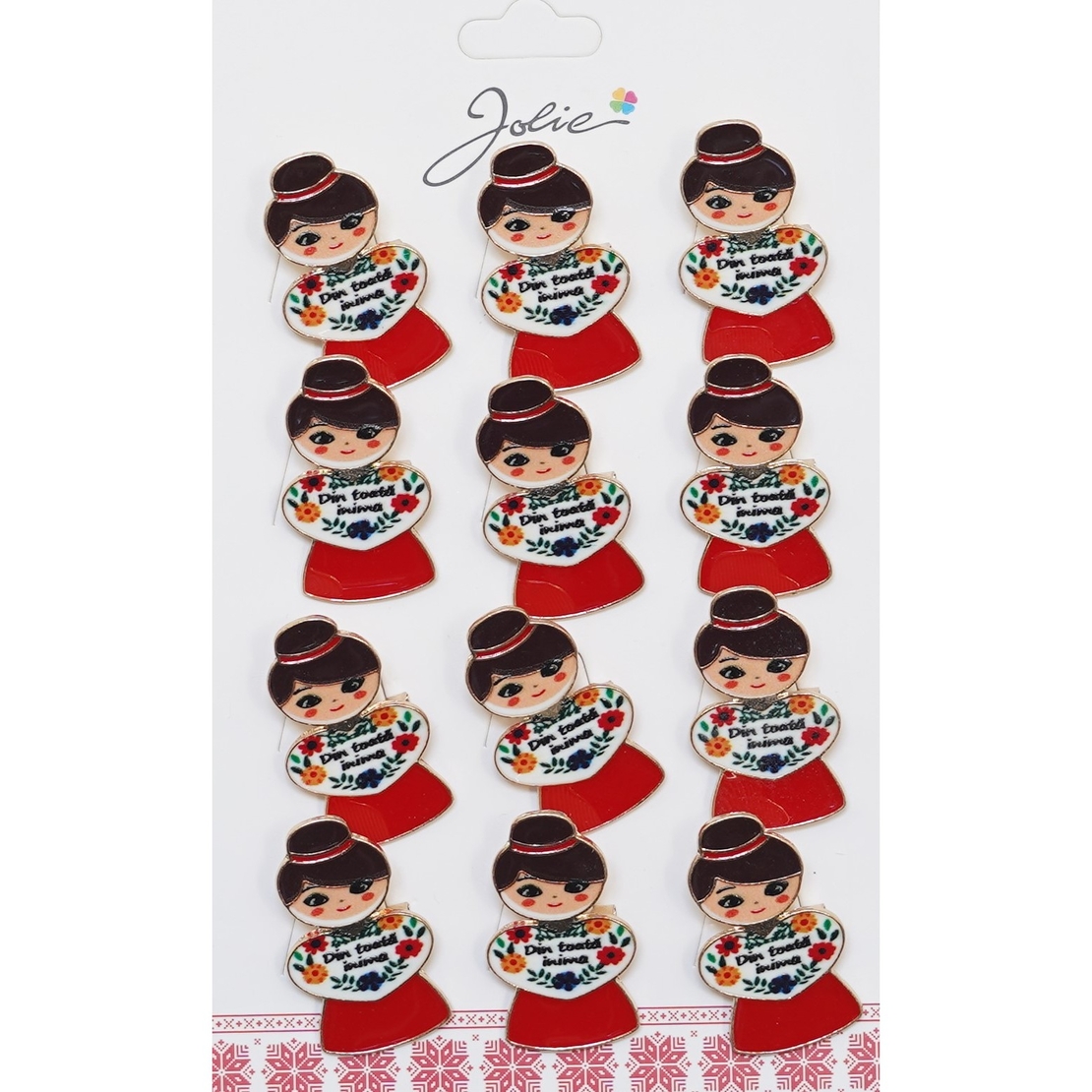 Set 12 Brose Martisor Primavara Fata Din Toata Inima
