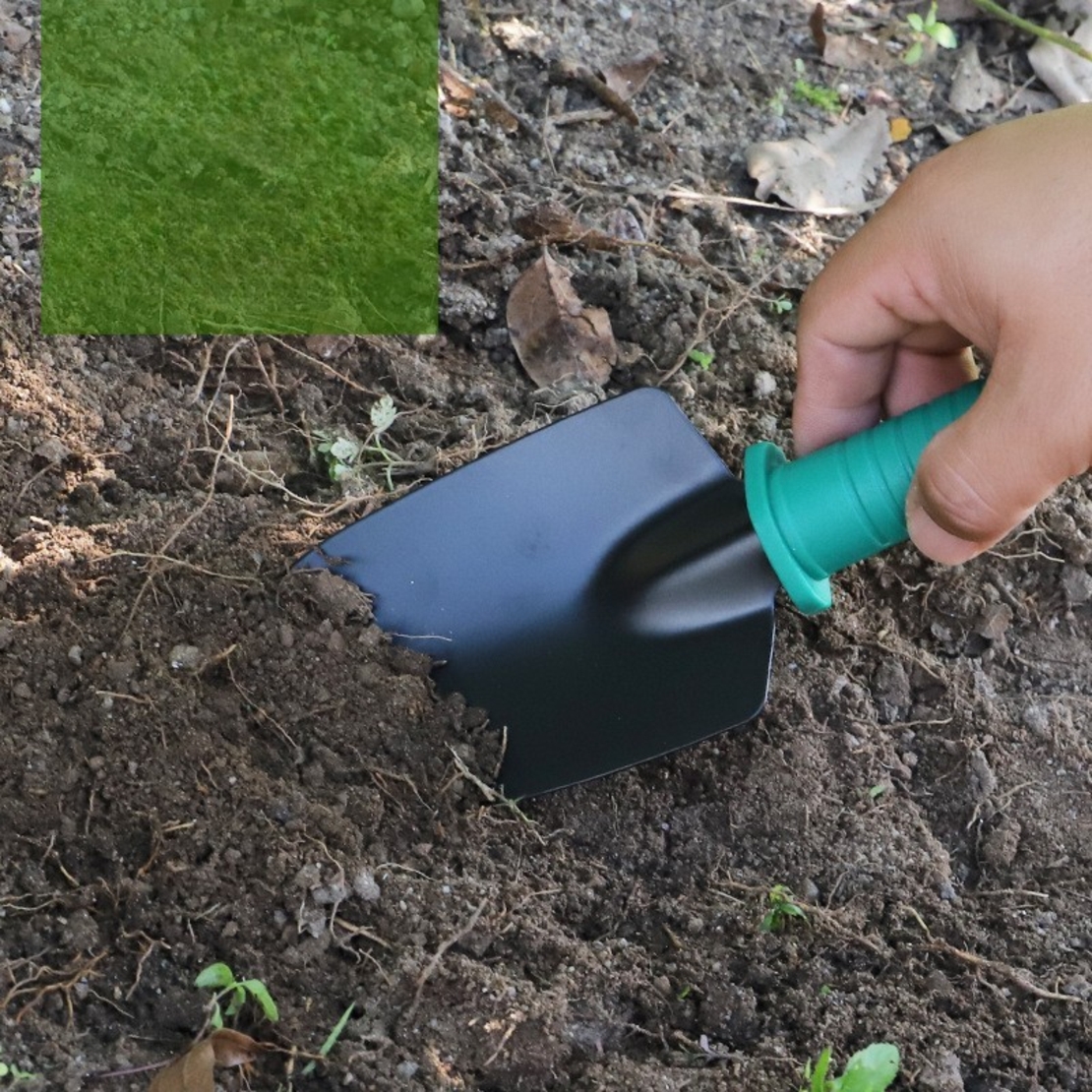 Set 5 accesorii pentru gradinarit Flippy, geanta depozitare inclusa, otel inoxidabil, 18.5 x 29.5 cm, verde