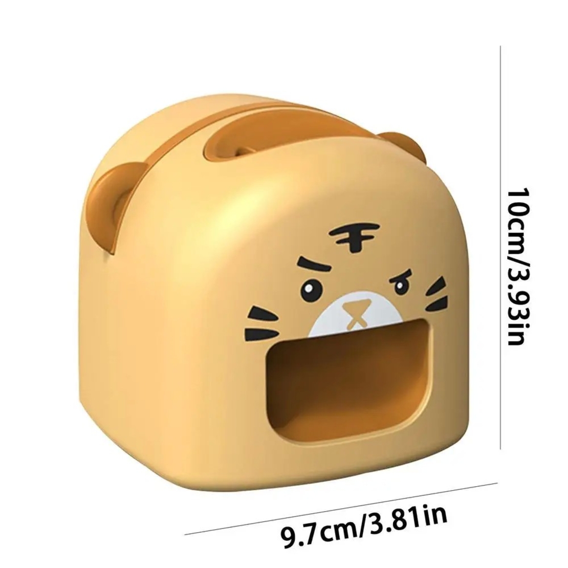 Mașină de Decojit Semințe, Flippy, Mini Deschizător, Model Tigru, Incarcare USB, 9.7x10x8.6 cm, Portocaliu