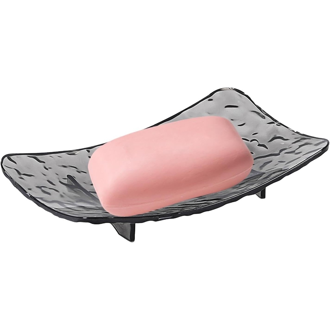 Savoniera din Plastic Flippy, 15 x 9 cm, cu Scurgere Apa, Design Modern, Gri