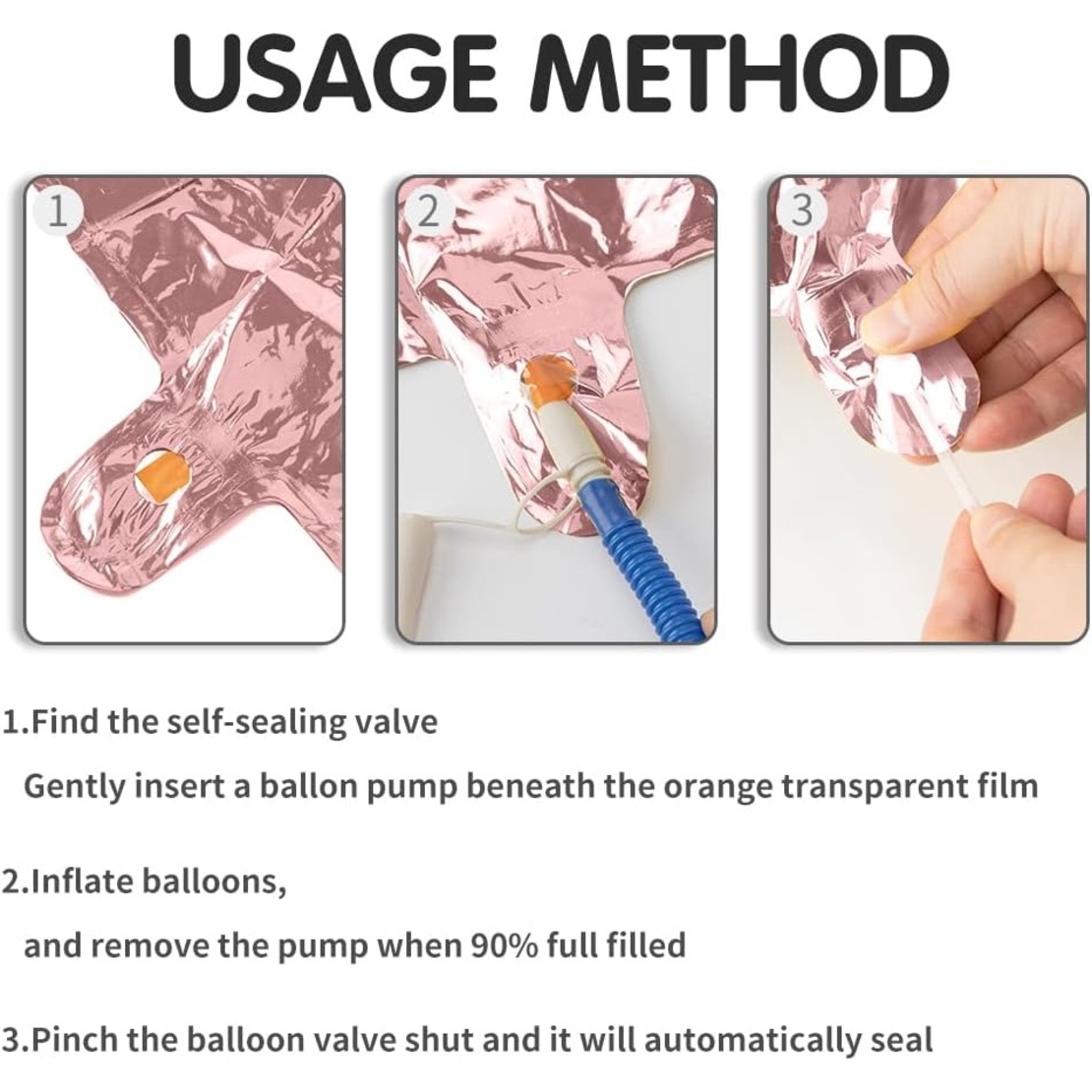 Balon din Folie Metalizata Flippy, Figurina Cifra, Tema Aniversare 40 cm, Ambalaj Individual, Pai inclus, Umflare cu Aer sau Heliu, Rose Gold, Cifra 2