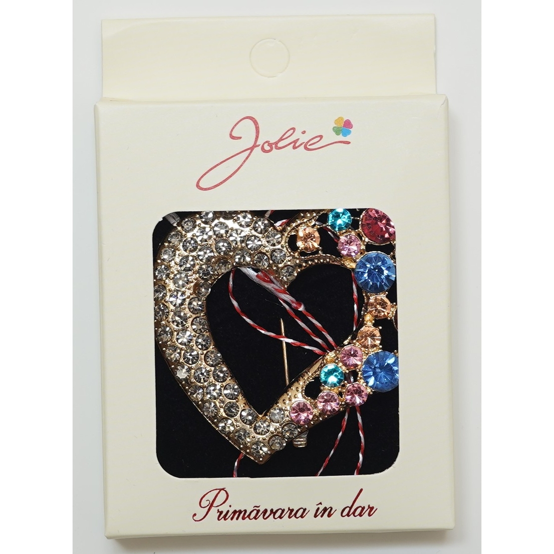 Martisor Brosa Medie, Multicolora, Dimensiune Brosa Aprox 5 cm, Material Metal, Model 9