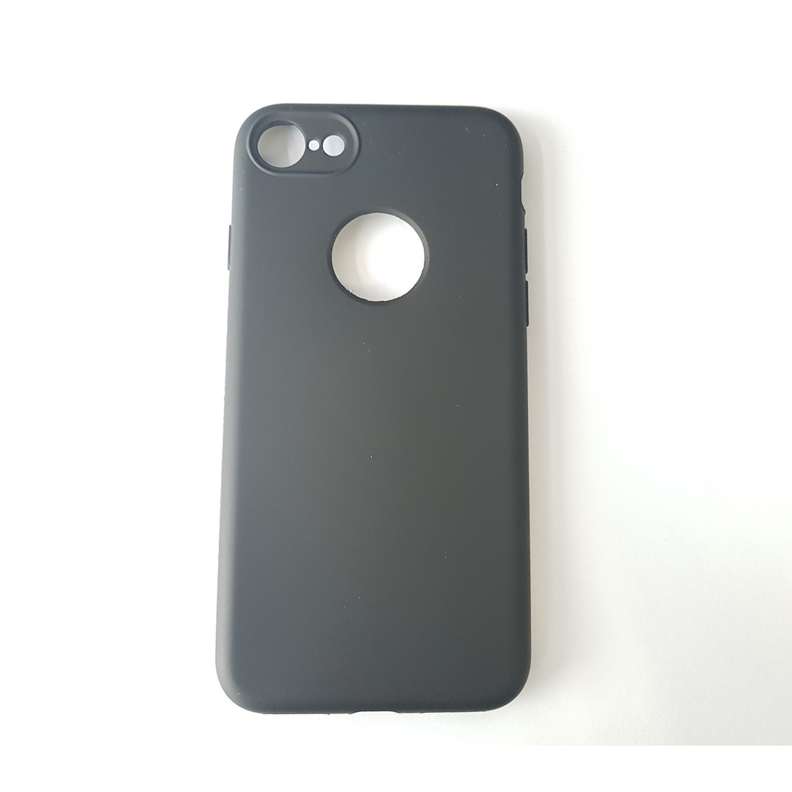 Husa Apple iPhone 8 Plus Full Silicone 360 Negru + Folie de protectie