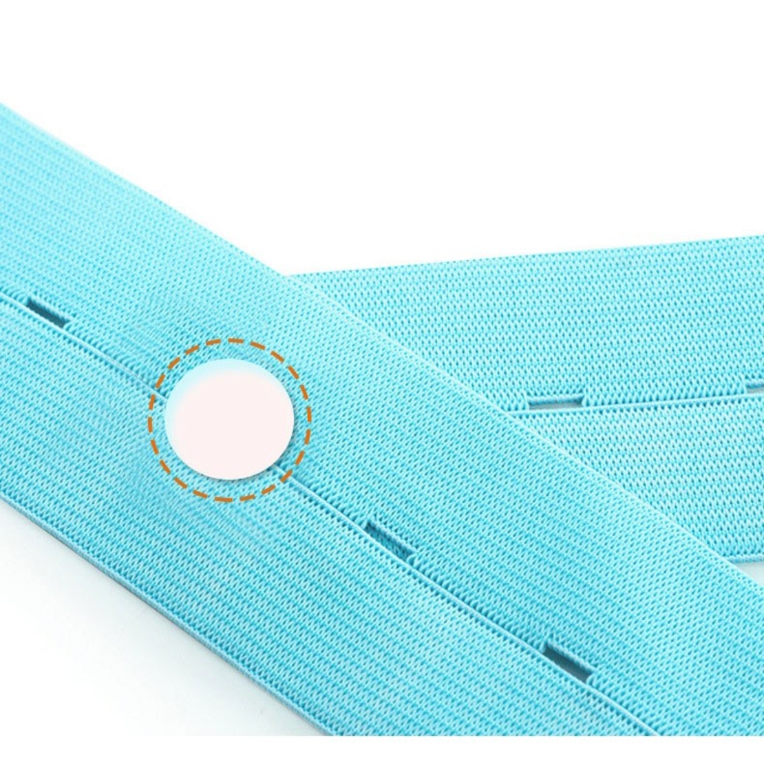 Set 2 Centuri de Monitorizare a Ritmului Cardiac Fetal, Flippy, Material Moale si Elastic, 6 x 130 cm, Albastru