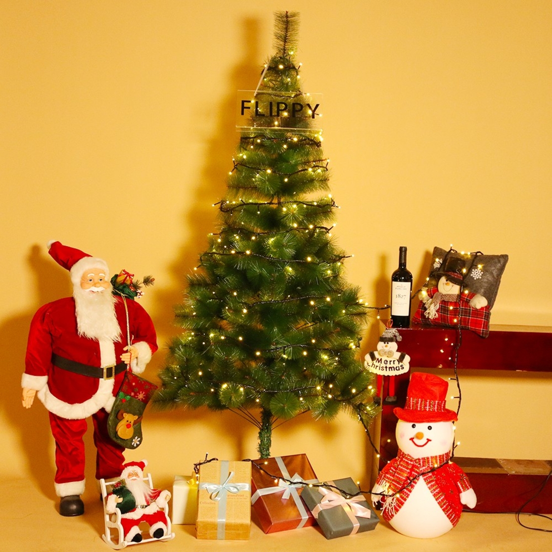 Instalatie de Craciun, Premium Flippy®, Tip Liniara, 21 m, 300 LED-uri, Interconectabila, Alb Cald