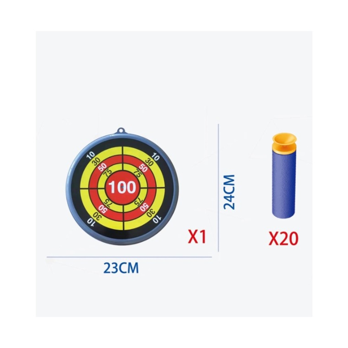 Jucaruie cu Lansator pentru Copii, Flippy, Lanseaza Manual, Tinta, Avion, 20 de Gloante din Material Moale, Joc Interactiv, 24x23.5x6.3 cm, Gri