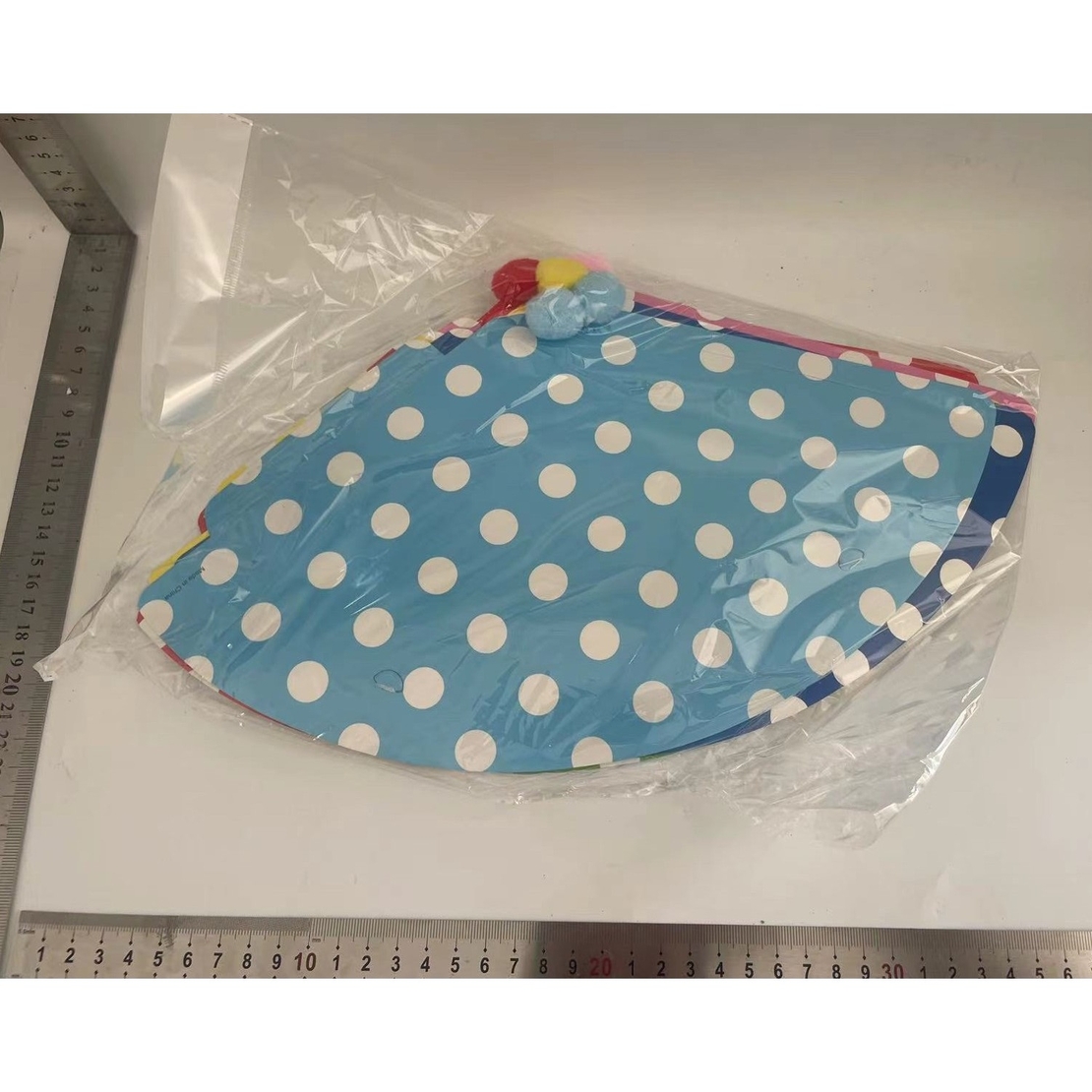 Set 6 Coifuri, Flippy, Petrecere Copii, din Carton, 24 x 13.5 cm, Model cu Buline si Dungi, Multicolor