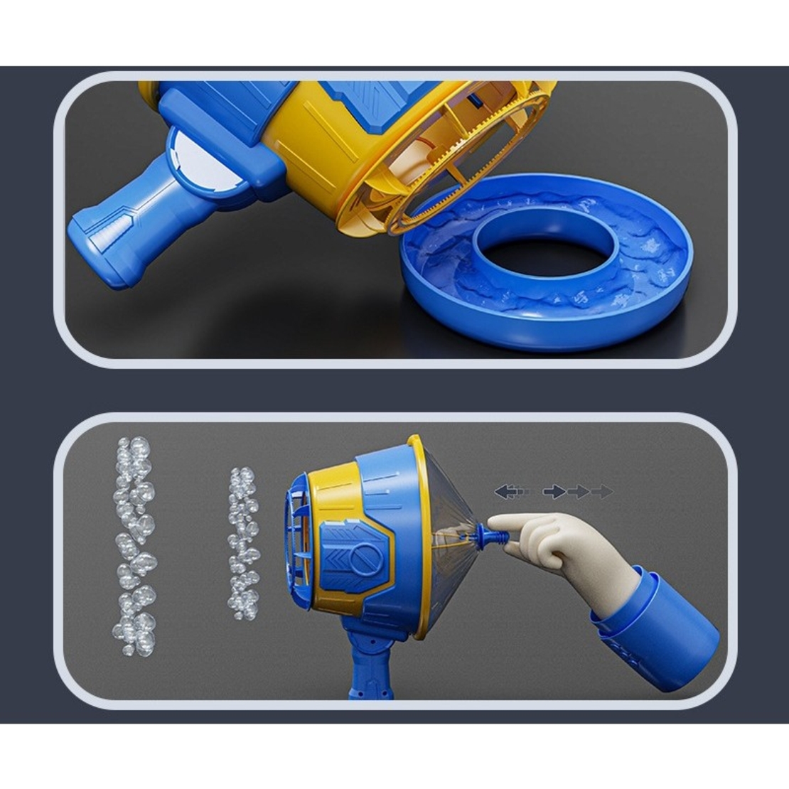 Suflator de Baloane, Flippy, din Plastic, Functie de Suflare si de Facut Baloane, 4-6 Ani, 30.4 x 14.2 x 22.2 cm, Albastru